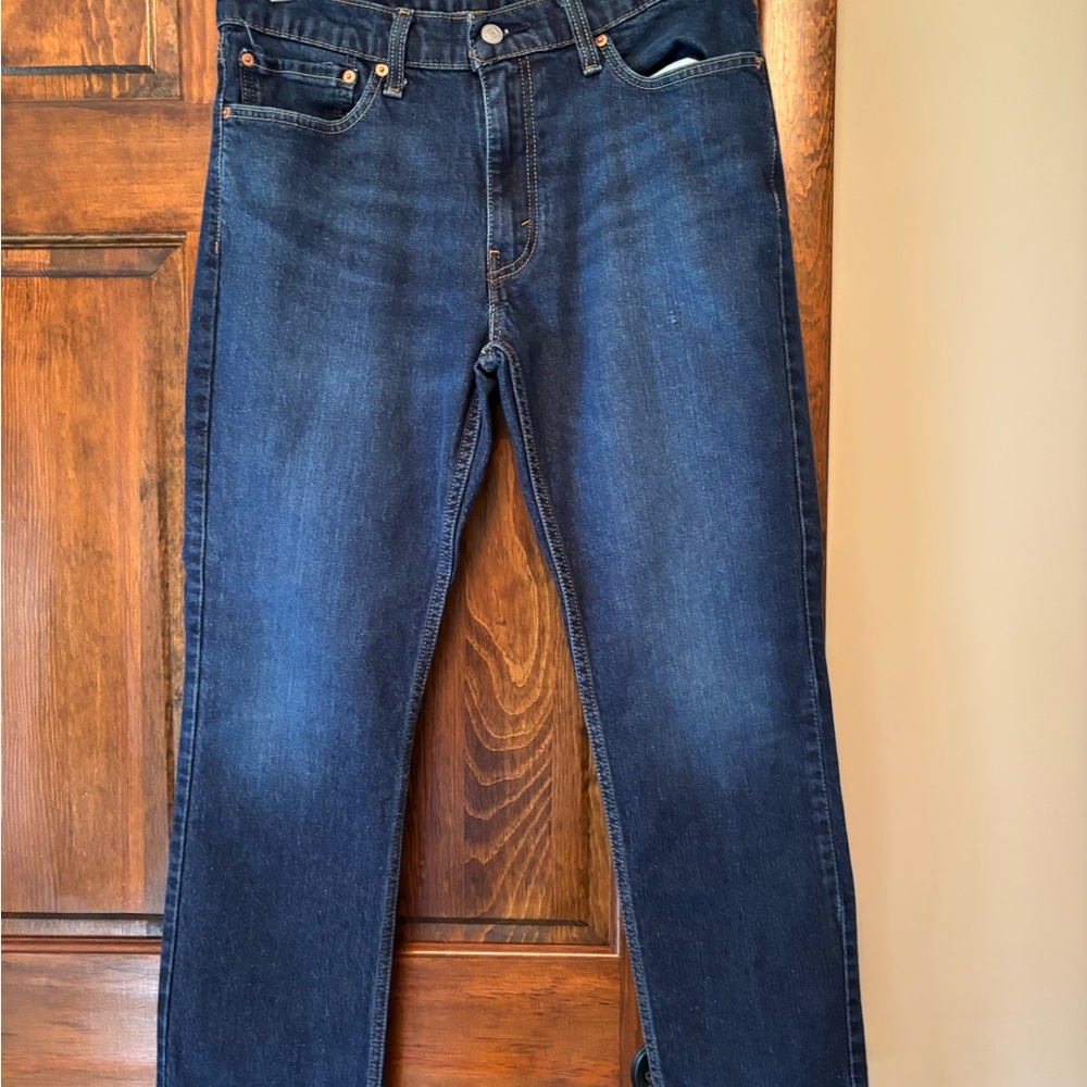 Levi's Blue Straight-Leg Jeans with Classic Indigo Wash